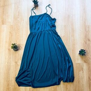 Vintage Emerald Green 70s Dress
